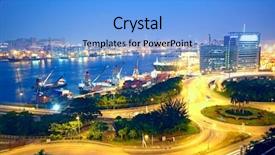  Presentation with dusk - Slide deck consisting of transport operations - urban area dusk background and a light blue colored foreground