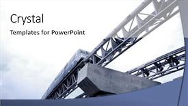  Presentation with toronto - Cool new PPT layouts with transport projects - automated people mover monorail backdrop and a white colored foreground