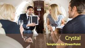  Presentation with digital project - Cool new slide deck with transport projects - businessman showing project on digital backdrop and a tawny brown colored foreground