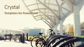  Presentation with safety transport - PPT theme enhanced with transport storage and safety concept background and a soft green colored foreground