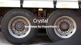 Presentation with tires - Presentation design consisting of transport theme truck tires background and a tawny brown colored foreground