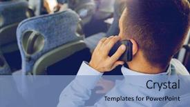  Presentation with online travel - PPT theme having transport tourism business trip background and a light blue colored foreground