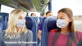  Presentation with medical tourism - Amazing presentation design having transport-tourism-friendship-road-trip backdrop and a ocean colored foreground