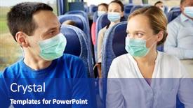  Presentation with road trip - Slide deck enhanced with transport-tourism-road-trip background and a navy blue colored foreground