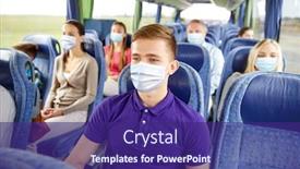  Presentation with medical virus - Amazing presentation theme having transport-tourism-road-trip backdrop and a violet colored foreground