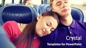  Presentation with road trip - Beautiful PPT layouts featuring transport tourism road trip backdrop and a navy blue colored foreground