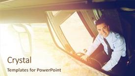  Presentation with people reflection - Presentation theme with transport transportation tourism road trip background and a cream colored foreground