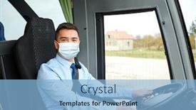  Presentation with virus disease - PPT layouts with transport-travel-and-pandemic-concept background and a light blue colored foreground