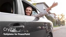  Presentation with taxi - Presentation having transport-vehicle-and-people-concept background and a dark gray colored foreground