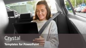  Presentation with vehicle - Slide deck consisting of transport-vehicle-and-technology-concept background and a dark gray colored foreground