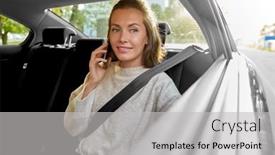  Presentation with taxi - Slide deck featuring transport-vehicle-and-technology-concept background and a light gray colored foreground