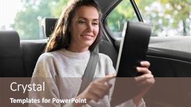  Presentation with taxi - Presentation theme enhanced with transport-vehicle-and-technology-concept background and a violet colored foreground