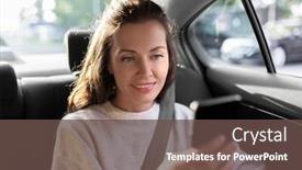  Presentation with vehicle - Presentation having transport-vehicle-and-technology-concept background and a tawny brown colored foreground