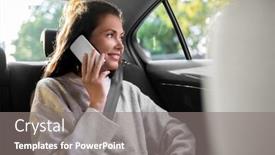  Presentation with vehicle - Audience pleasing theme consisting of transport-vehicle-and-technology-concept backdrop and a gray colored foreground