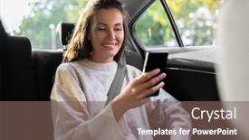  Presentation with taxi - Cool new PPT theme with transport-vehicle-and-technology-concept backdrop and a violet colored foreground