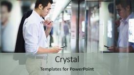  Presentation with waiting - Slide set featuring santa claus hides behind bird background and a tawny brown colored foreground