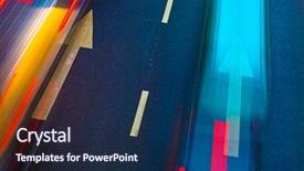  Presentation with reflection - Presentation design with transportation - glass wall of office background and a navy blue colored foreground