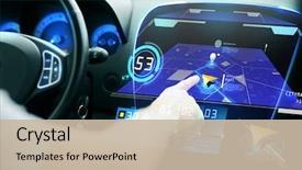  Presentation with navigation - PPT theme enhanced with transportation - transport destination modern technology background and a soft green colored foreground