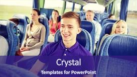  Presentation with transport transportation tourism road trip - Cool new PPT theme with transportation - transport tourism road trip backdrop and a navy blue colored foreground