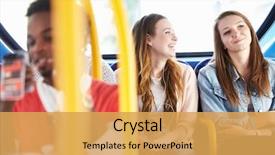  Presentation with bus transportation - Theme with holy christian cross and christmas holiday theme background background and a gray colored foreground.