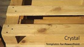  Presentation with pallet - Beautiful presentation theme featuring transportation - wooden pallet aka skid flat backdrop and a yellow colored foreground