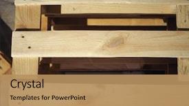  Presentation with pallet - Audience pleasing PPT theme consisting of transportation - wooden pallet aka skid flat backdrop and a coral colored foreground