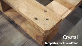  Presentation with pallet - Cool new slide deck with transportation - wooden pallet aka skid flat backdrop and a tawny brown colored foreground