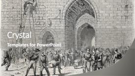  Presentation with journal - Cool new presentation theme with transportation after vincennes castle tower backdrop and a gray colored foreground