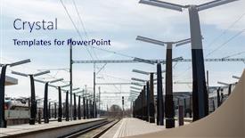  Presentation with transportation - Presentation theme consisting of transportation-and-travel-concept-view background and a sky blue colored foreground