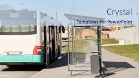  Presentation with urban transportation - Amazing PPT theme having transportation-and-urban-concept-empty backdrop and a sky blue colored foreground