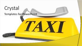  Presentation with transportation - Amazing slide set having transportation concept yellow taxi sign backdrop and a  colored foreground