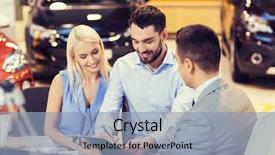  Presentation with car buying - Presentation consisting of  background and a  colored foreground