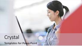  Presentation with selfie - Theme featuring transportation interactive - asian woman using selfie check background and a lemonade colored foreground