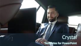  Presentation with transportation - Cool new slides with transportation interactive - businessman working on his laptop backdrop and a tawny brown colored foreground
