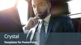  Presentation with transportation - Slides with transportation interactive - businessman working with laptop background and a ocean colored foreground