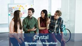  Presentation with creative - Slide deck featuring transportation interactive - smiling creative business team interacting background and a  colored foreground