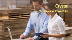  Presentation with fire disaster in a warehouse - Slides featuring transportation interactive - warehouse managers working on laptop background and a tawny brown colored foreground