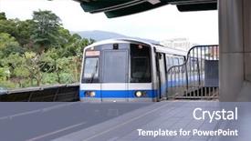  Presentation with taipei - Cool new PPT layouts with transportation mrt - motion of mass rapid transit backdrop and a mint green colored foreground