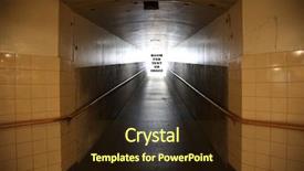  Presentation with tunnel - PPT theme with transportation mrt - tunnel or walkway or driveway background and a wine colored foreground