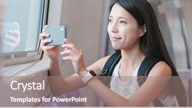  Presentation with children and turn taking - Colorful slide set enhanced with transportation mrt - woman taking photo with cellphone backdrop and a coral colored foreground