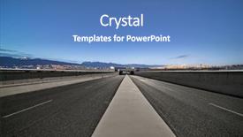  Presentation with vancouver - Beautiful slide set featuring transportation ocean way - empty highway with skyline backdrop and a teal colored foreground