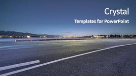  Presentation with vancouver - Audience pleasing presentation design consisting of transportation ocean way - empty highway with skyline backdrop and a ocean colored foreground