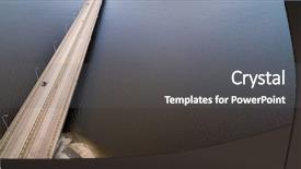  Presentation with buildings - Beautiful PPT theme featuring transportation ocean way - modern buildings with empty road backdrop and a gray colored foreground