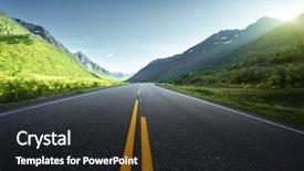  Presentation with transportation - Beautiful theme featuring transportation ocean way - summer road in mountain lofoten backdrop and a dark gray colored foreground