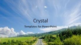  Presentation with mountain road up hill - Amazing PPT theme having road in mountain ukrainian carpathians backdrop and a light blue colored foreground