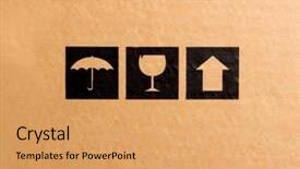  Presentation with transportation - PPT theme with shatter box - transportation symbols background and a yellow colored foreground