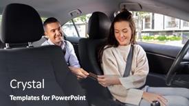  Presentation with vehicle - PPT layouts with transportation-vehicle-and-payment-concept background and a dark gray colored foreground