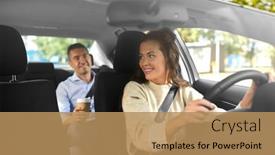  Presentation with transportation - PPT layouts featuring transportation-vehicle-and-people-concept background and a coral colored foreground