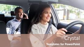  Presentation with transportation - Audience pleasing slide deck consisting of transportation-vehicle-and-people-concept backdrop and a coral colored foreground