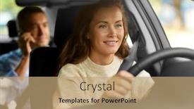  Presentation with transportation - Amazing PPT theme having transportation-vehicle-and-people-concept backdrop and a coral colored foreground